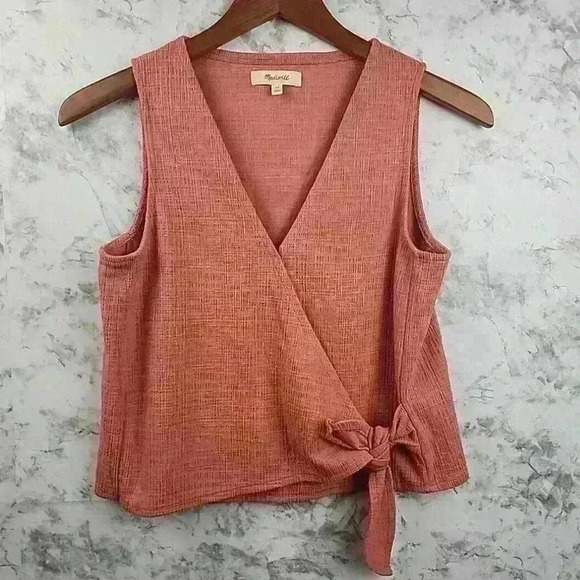 MADEWELL Texture & Thread Wrap-Tie Tank Top Style: L8969 Sz M Side Tie office - Picture 9 of 9